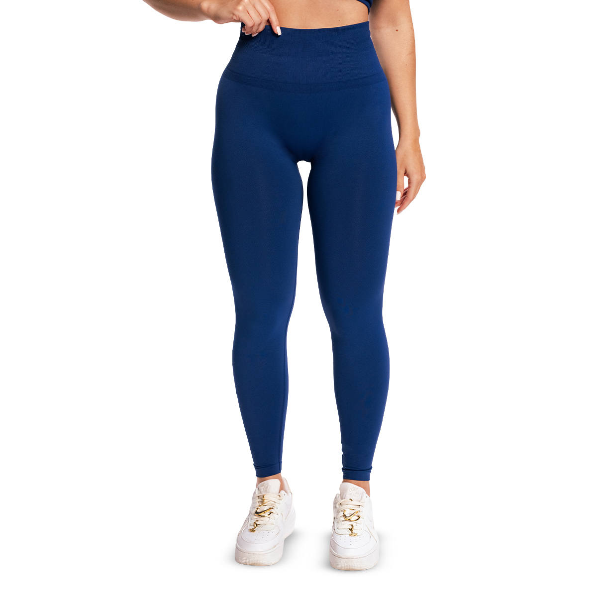 Dámské bezešvé legíny Sculpt Navy - GymBeam modrá S