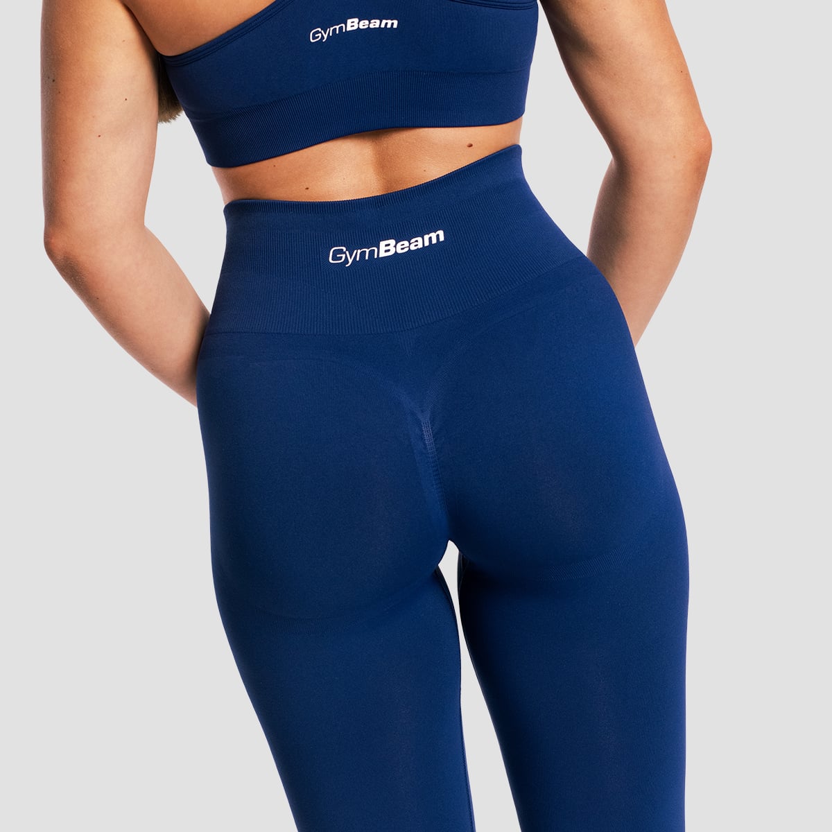 Dámské bezešvé legíny Sculpt Navy - GymBeam modrá S