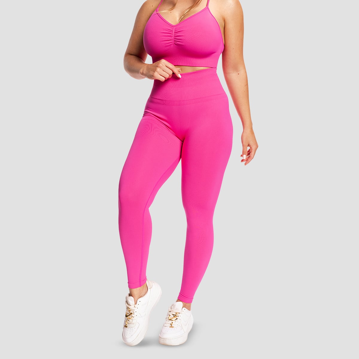 GymBeam Dámské bezešvé legíny Sculpt Rose - Velikost: S | Barva: Ružová | Hmotnost: 0,191 kg | Balení: 70 · záber 10