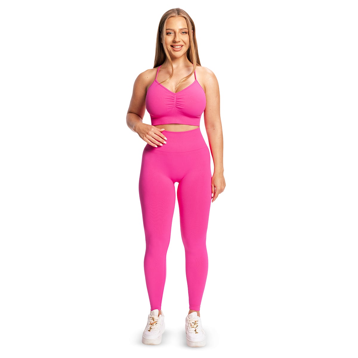 GymBeam Dámské bezešvé legíny Sculpt Rose - Velikost: S | Barva: Ružová | Hmotnost: 0,191 kg | Balení: 70 · záber 6