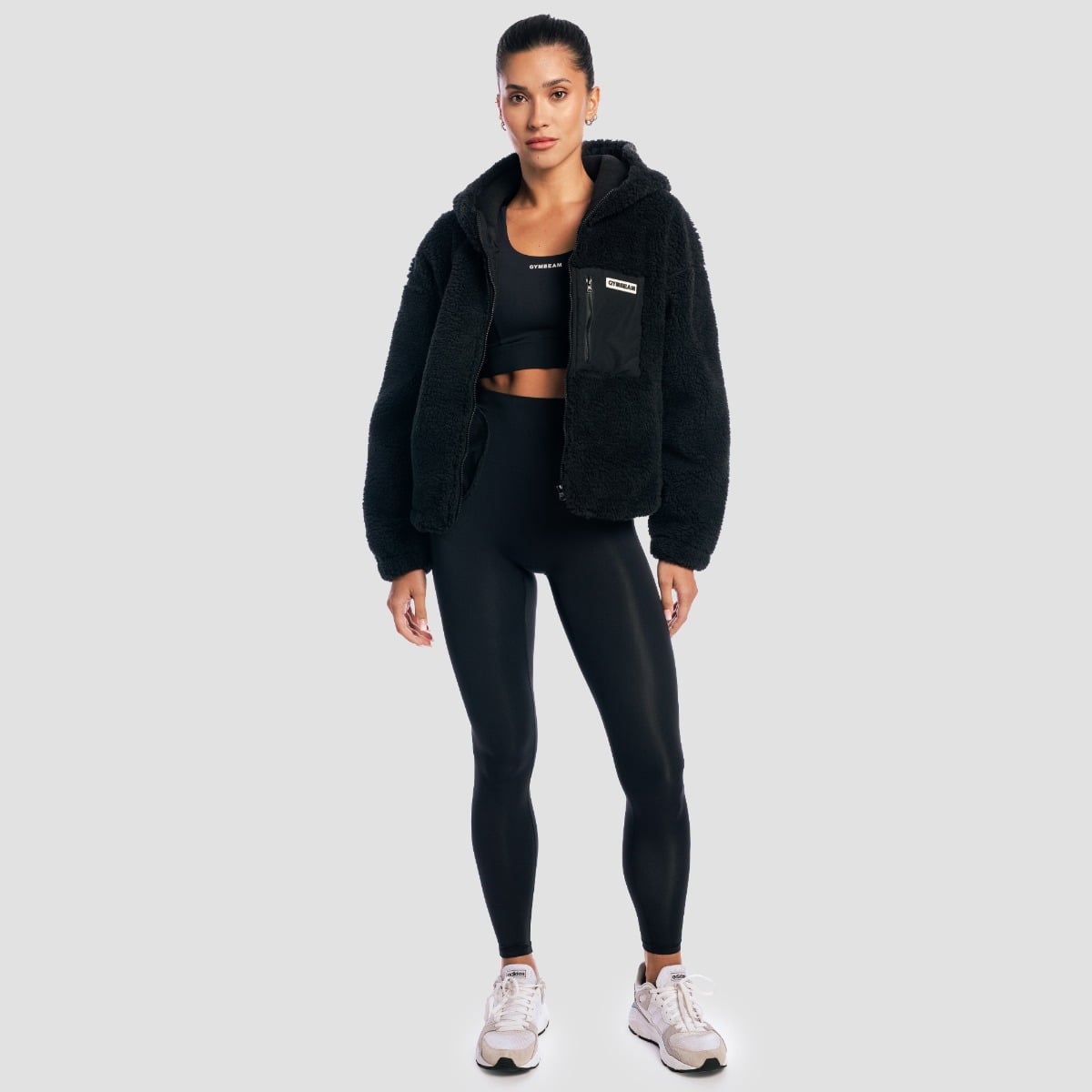 GymBeam Women‘s Sherpa Jacket Black (obrázek 4)