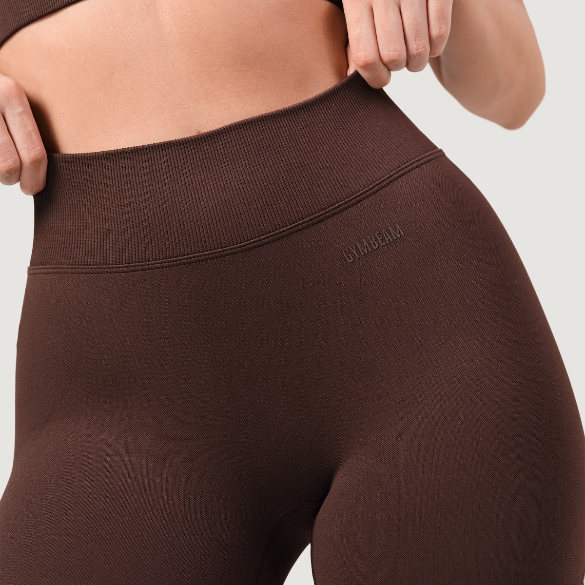 Dámské bezešvé šortky NEO Mocha - GymBeam hnědá XL
