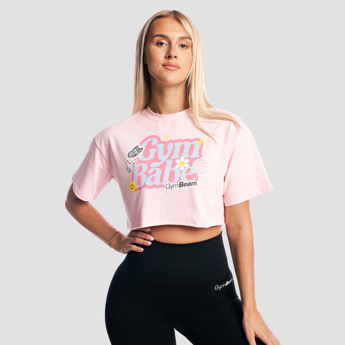 GymBeam Dámské tričko GymBabe Cherrybloom (obrázek 4)