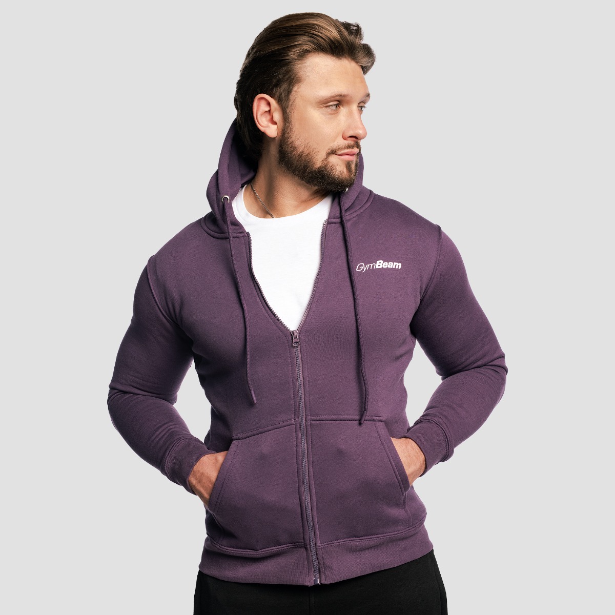 GymBeam Mikina Zipper Hoodie Obsidian (obrázek 3)