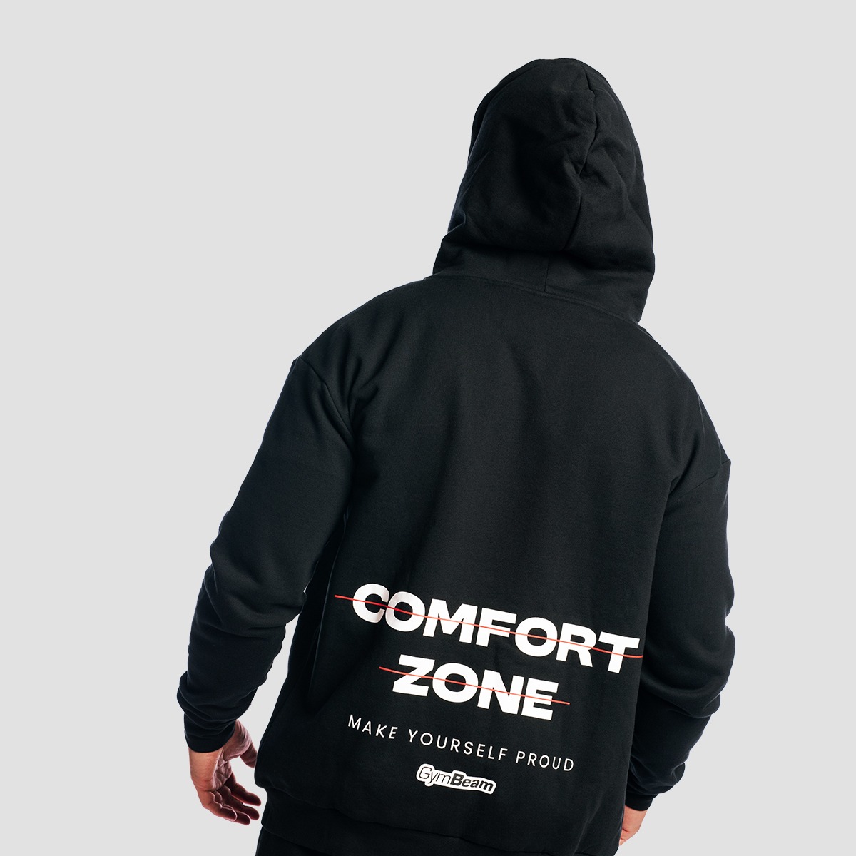 GymBeam Mikina se zipem Zone Black (obrázek 6)