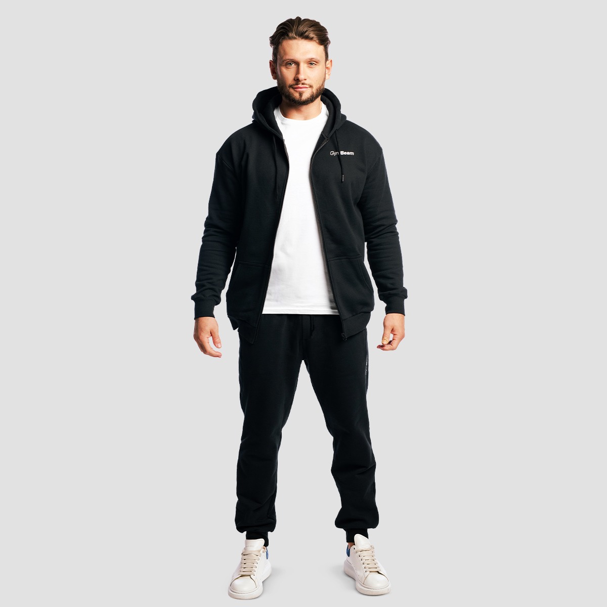 GymBeam Mikina se zipem Zone Black (obrázek 7)