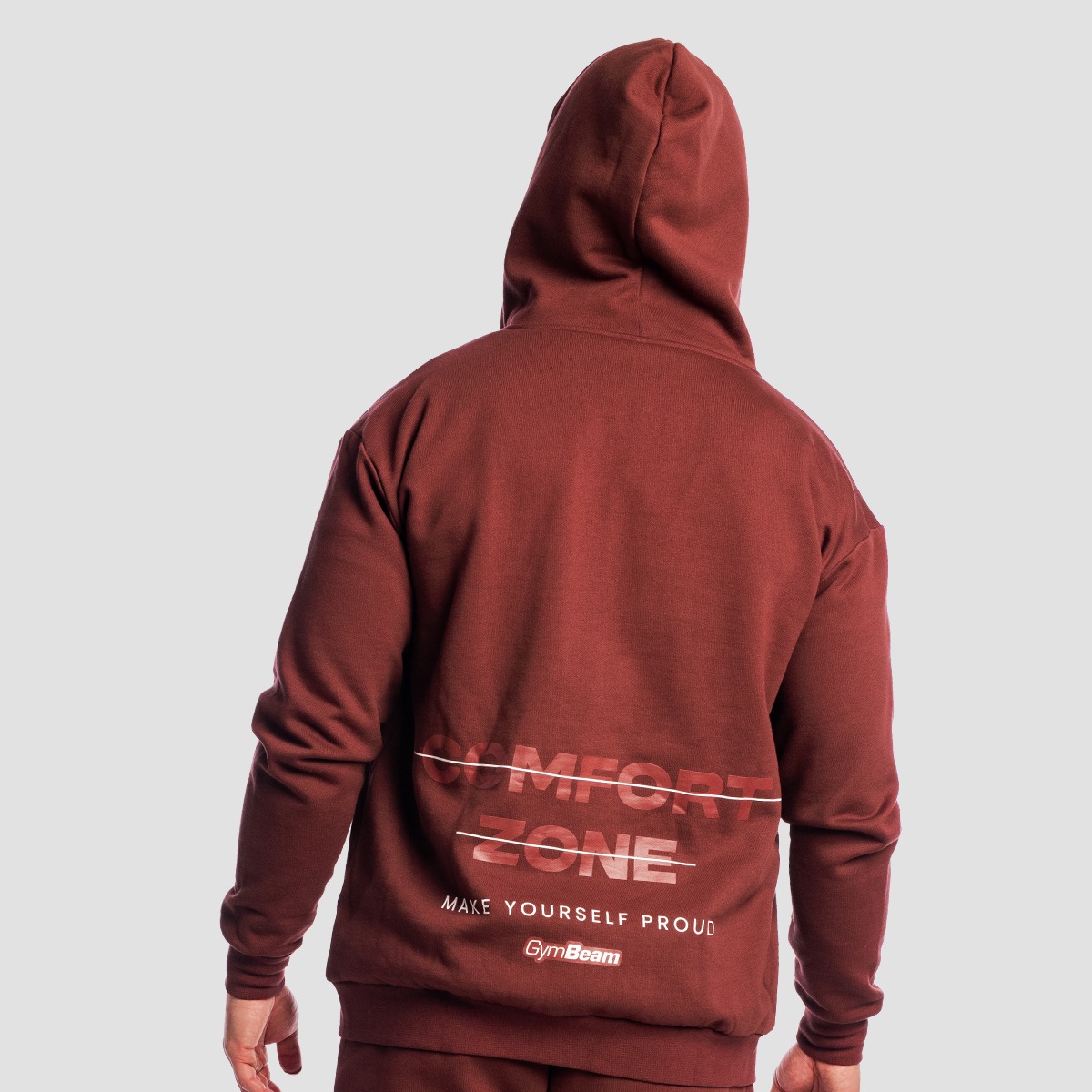 GymBeam Mikina se zipem Zone Cherrywood (obrázek 6)
