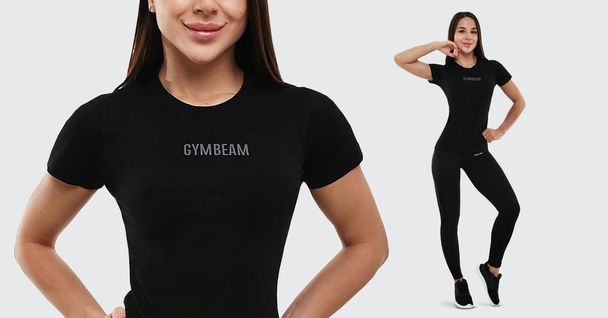 Dámské tričko FIT Black - GymBeam