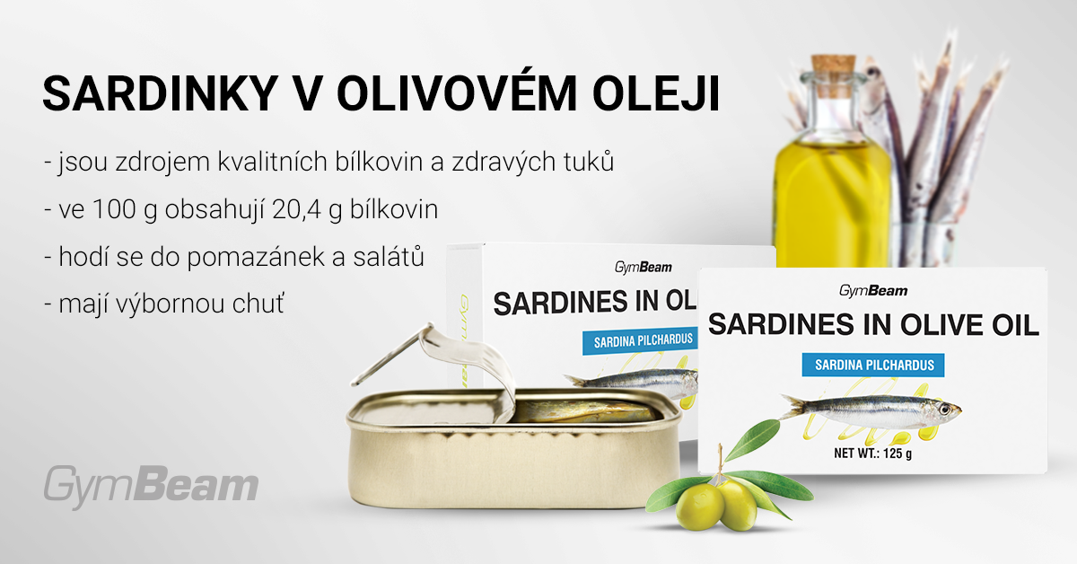Sardinky v olivovém oleji - GymBeam