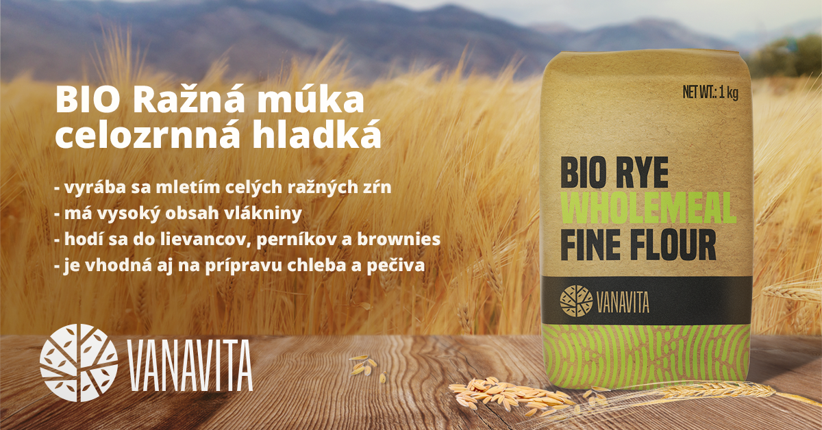 BIO Žitná mouka celozrnná hladká - Vanavita