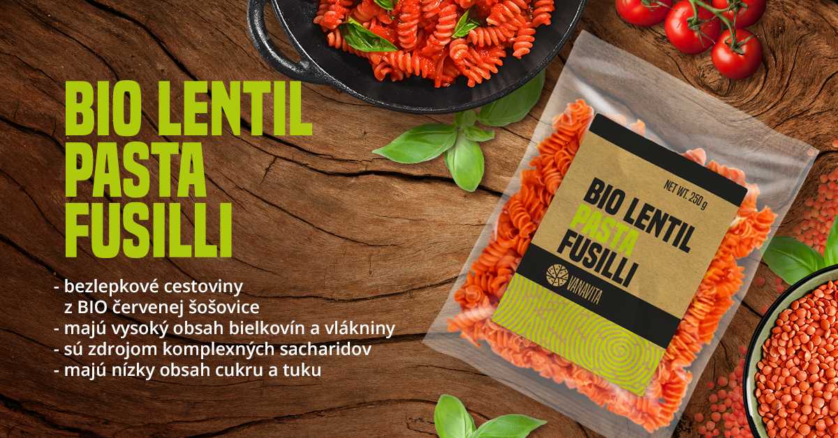BIO Čočkové těstoviny - vřetena - VanaVita
