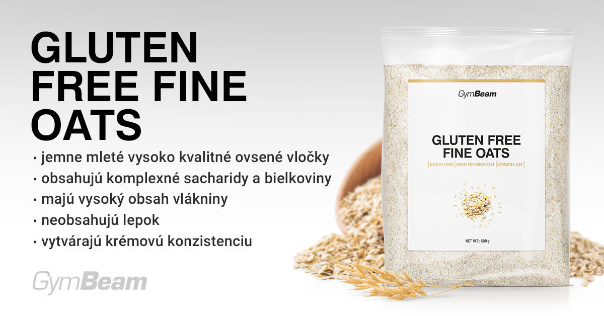 Bezlepkové ovesné vločky jemné - GymBeam