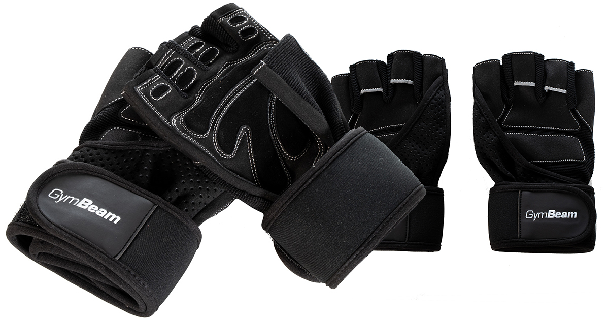 Fitness rukavice Wrap black - GymBeam