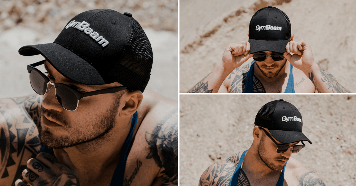 Kšiltovka Mesh Panel Cap Black - GymBeam