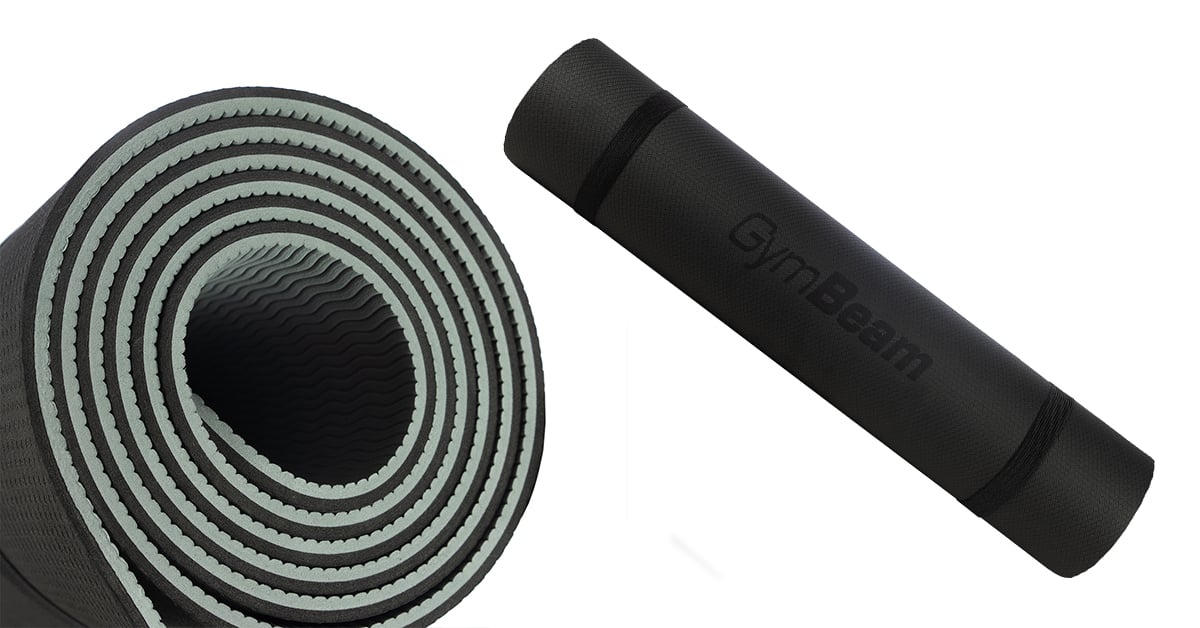 Podložka Yoga Mat Dual Grey/Black - GymBeam
