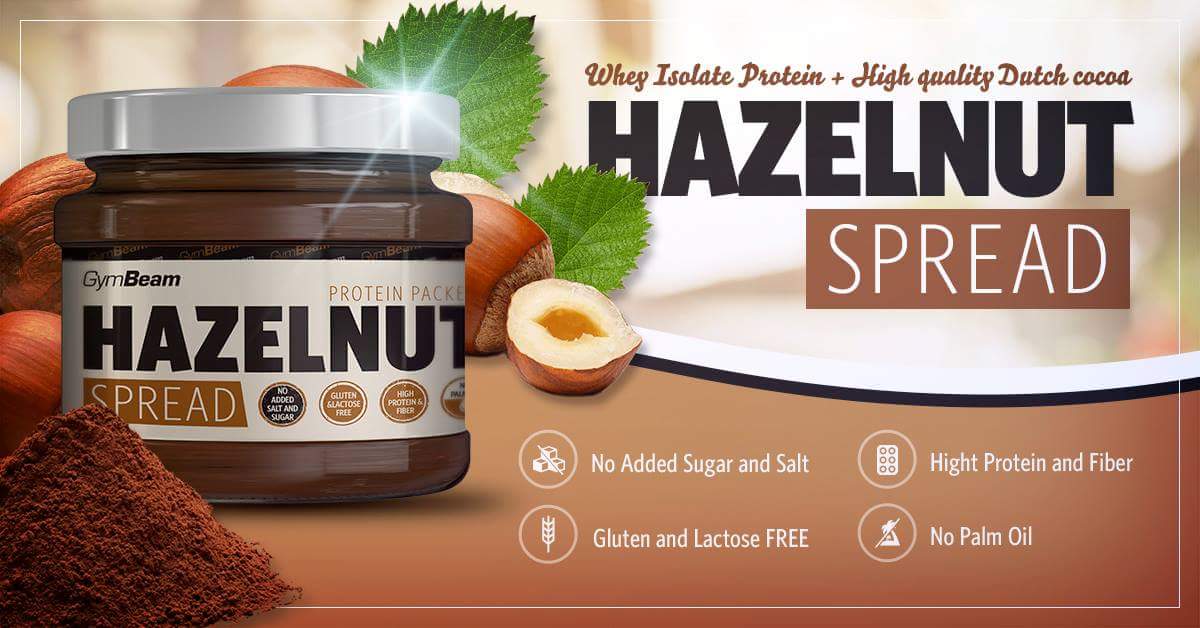 hazelnut spread gymbeam - proteinové lískové máslo z lískových ořechů