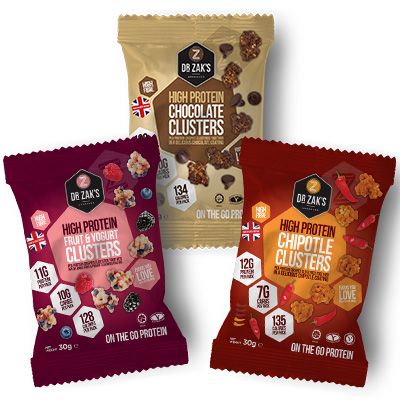 Dr Zaks High Protein Clusters 30 g - chocolate