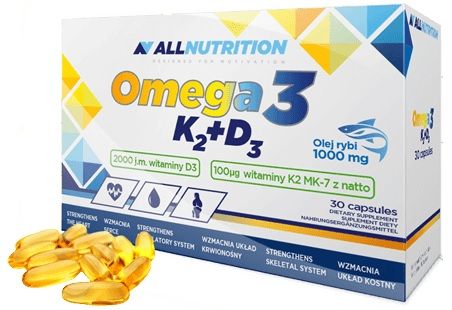 All Nutrition Omega 3 D3+K2 30 kaps