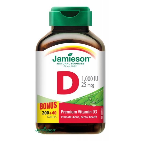 Vitamín D3 1000 IU - Jamieson - 100 tbl