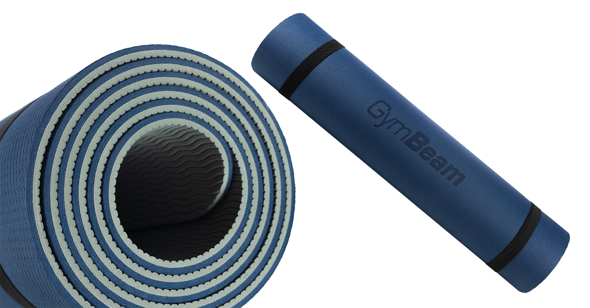 Podložka Yoga Mat Dual Grey/Blue - GymBeam